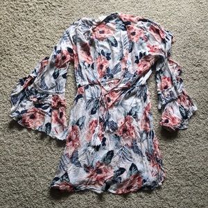 Blue Island floral coverup.